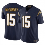 Men's Los Angeles Chargers #15 Ladd McConkey Navy 2024 Draft F.U.S.E. Vapor Limited Football Stitched Jersey