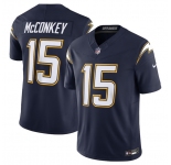 Men's Los Angeles Chargers #15 Ladd McConkey Navy 2025 F.U.S.E. Alternate Vapor Limited Football Stitched Jersey