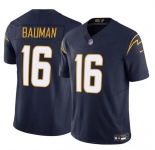 Men's Los Angeles Chargers #16 Casey Bauman Navy 2024 F.U.S.E. Vapor Limited Football Stitched Jersey
