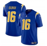 Men's Los Angeles Chargers #16 Casey Bauman Royal 2024 Vapor Limited Football Stitched Jersey