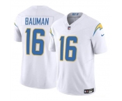 Men's Los Angeles Chargers #16 Casey Bauman White 2024 F.U.S.E. Vapor Limited Football Stitched Jersey