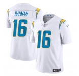 Men's Los Angeles Chargers #16 Casey Bauman White 2024 Vapor Limited Football Stitched Jersey