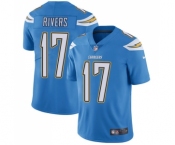 Men's Los Angeles Chargers #17 Philip Rivers Electric Blue Alternate Vapor Untouchable Limited Player Football Jersey