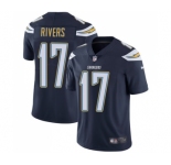 Men's Los Angeles Chargers #17 Philip Rivers Navy Blue Team Color Vapor Untouchable Limited Player Football Jersey