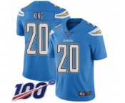 Men's Los Angeles Chargers #20 Desmond King Electric Blue Alternate Vapor Untouchable Limited Player 100th Season Football Jersey