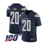 Men's Los Angeles Chargers #20 Desmond King Navy Blue Team Color Vapor Untouchable Limited Player 100th Season Football Jersey