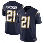 Men's Los Angeles Chargers #21 LaDainian Tomlinson Navy 2025 F.U.S.E. Alternate Vapor Limited Football Stitched Jersey