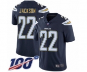 Men's Los Angeles Chargers #22 Justin Jackson Navy Blue Team Color Vapor Untouchable Limited Player 100th Season Football Jersey