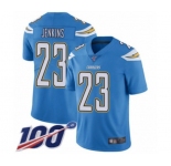Men's Los Angeles Chargers #23 Rayshawn Jenkins Electric Blue Alternate Vapor Untouchable Limited Player 100th Season Football Jersey