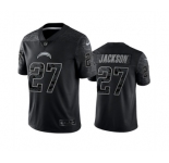 Men's Los Angeles Chargers #27 J.C. Jackson Black Reflective Limited Stitched Football Jersey