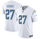 Men's Los Angeles Chargers #27 J.K. Dobbins White 2024 F.U.S.E Vapor Limited Stitched Football Jersey