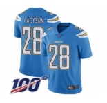Men's Los Angeles Chargers #28 Brandon Facyson Electric Blue Alternate Vapor Untouchable Limited Player 100th Season Football Jersey