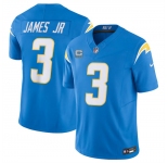 Men's Los Angeles Chargers #3 Derwin James Jr. Blue 2024 F.U.S.E. With 4-Star C Patch Vapor Untouchable Limited Stitched Jersey