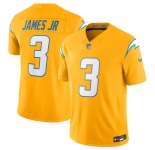 Men's Los Angeles Chargers #3 Derwin James Jr. Gold 2025 F.U.S.E. Alternate Vapor Limited Football Stitched Jersey