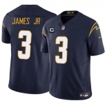 Men's Los Angeles Chargers #3 Derwin James Jr. Navy 2024 F.U.S.E. With 4-Star C Patch Vapor Untouchable Limited Stitched Jersey