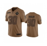 Men's Los Angeles Chargers #30 Austin Ekeler 2023 Brown Salute To Service Limited Football Stitched Jersey