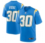 Men's Los Angeles Chargers #30 Kimani Vidal Blue 2025 Football Stitched Game Jersey