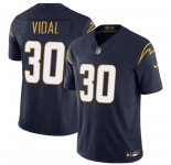 Men's Los Angeles Chargers #30 Kimani Vidal Navy 2025 F.U.S.E. Alternate Vapor Limited Football Stitched Jersey