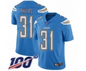 Men's Los Angeles Chargers #31 Adrian Phillips Electric Blue Alternate Vapor Untouchable Limited Player 100th Season Football Jersey