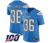 Men's Los Angeles Chargers #36 Roderic Teamer Electric Blue Alternate Vapor Untouchable Limited Player 100th Season Football Jersey