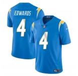 Men's Los Angeles Chargers #4 Gus Edwards Light Blue Vapor Limited Football Stitched Jersey