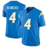 Men's Los Angeles Chargers #4 Taylor Heinicke Blue 2025 F.U.S.E. Vapor Limited Football Stitched Jersey