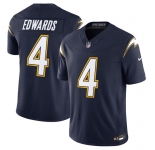 Men's Los Angeles Chargers #4 Taylor Heinicke Navy 2025 F.U.S.E. Alternate Vapor Limited Football Stitched Jersey