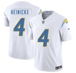 Men's Los Angeles Chargers #4 Taylor Heinicke White 2025 F.U.S.E. Vapor Limited Football Stitched Jersey