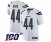 Men's Los Angeles Chargers #44 Kyzir White Vapor Untouchable Limited Player 100th Season Football Jersey