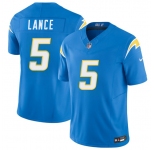 Men's Los Angeles Chargers #5 Trey Lance Blue 2025 F.U.S.E. Vapor Limited Football Stitched Jersey