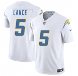 Men's Los Angeles Chargers #5 Trey Lance White 2025 F.U.S.E. Vapor Limited Football Stitched Jersey