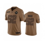 Men's Los Angeles Chargers #52 Khalil Mack 2023 Brown Salute To Service Limited Football Stitched Jersey