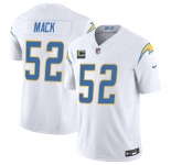 Men's Los Angeles Chargers #52 Khalil Mack White 2025 F.U.S.E With 4-Star C Patch Vapor Limited Stitched Football Jersey