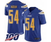 Men's Los Angeles Chargers #54 Melvin Ingram Limited Electric Blue Rush Vapor Untouchable 100th Season Football Jersey