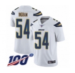 Men's Los Angeles Chargers #54 Melvin Ingram White Vapor Untouchable Limited Player 100th Season Football Jersey