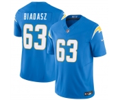 Men's Los Angeles Chargers #63 Tyler Biadasz Blue 2026 F.U.S.E. Vapor Limited Stitched Football Jersey