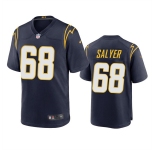 Men's Los Angeles Chargers #68 Jamaree Salyer Navy Stitched Jersey