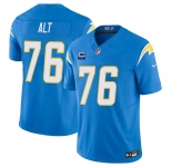 Men's Los Angeles Chargers #76 Joe Alt Blue 2025 F.U.S.E With 1-Star C Patch Vapor Limited Stitched Football Jersey