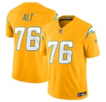 Men's Los Angeles Chargers #76 Joe Alt Gold 2025 F.U.S.E. Alternate Vapor Limited Football Stitched Jersey