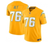 Men's Los Angeles Chargers #76 Joe Alt Gold 2025 F.U.S.E. Alternate Vapor Limited Football Stitched Jersey