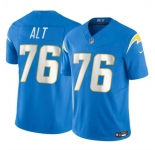 Men's Los Angeles Chargers #76 Joe Alt Light Blue 2024 Draft F.U.S.E. Vapor Limited Football Stitched Jersey