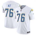 Men's Los Angeles Chargers #76 Joe Alt White 2025 F.U.S.E With 1-Star C Patch Vapor Limited Stitched Football Jersey