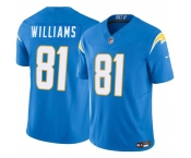 Men's Los Angeles Chargers #81 Mike Williams Blue 2025 F.U.S.E. Vapor Limited Football Stitched Jersey