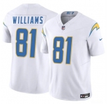 Men's Los Angeles Chargers #81 Mike Williams White 2025 F.U.S.E. Vapor Limited Football Stitched Jersey
