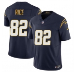 Men's Los Angeles Chargers #82 Brenden Rice Navy 2024 Draft F.U.S.E. Vapor Limited Football Stitched Jersey