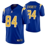 Men's Los Angeles Chargers #84 Gerald Everett Royal Vapor Untouchable Limited Stitched Jersey