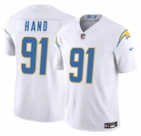 Men's Los Angeles Chargers #91 Da'Shawn Hand White 2025 F.U.S.E. Vapor Limited Football Stitched Jersey