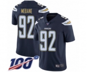 Men's Los Angeles Chargers #92 Brandon Mebane Navy Blue Team Color Vapor Untouchable Limited Player 100th Season Football Jersey
