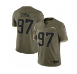 Men's Los Angeles Chargers #97 Joey Bosa 2022 Olive Salute To Service Limited Stitched Jersey