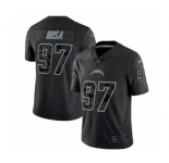 Men's Los Angeles Chargers #97 Joey Bosa Black Reflective Limited Stitched Football Jersey